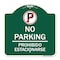 Signmission No Parking Prohibido Estacionar No Parking, Green & White Aluminum Sign, 18" x 18", GW-1818-23598 A-DES-GW-1818-23598 - alternate 1